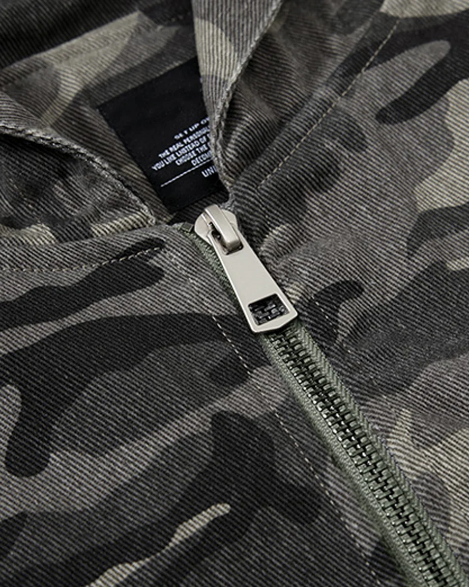Camouflage Hooded Cargo Jacket - Image 4