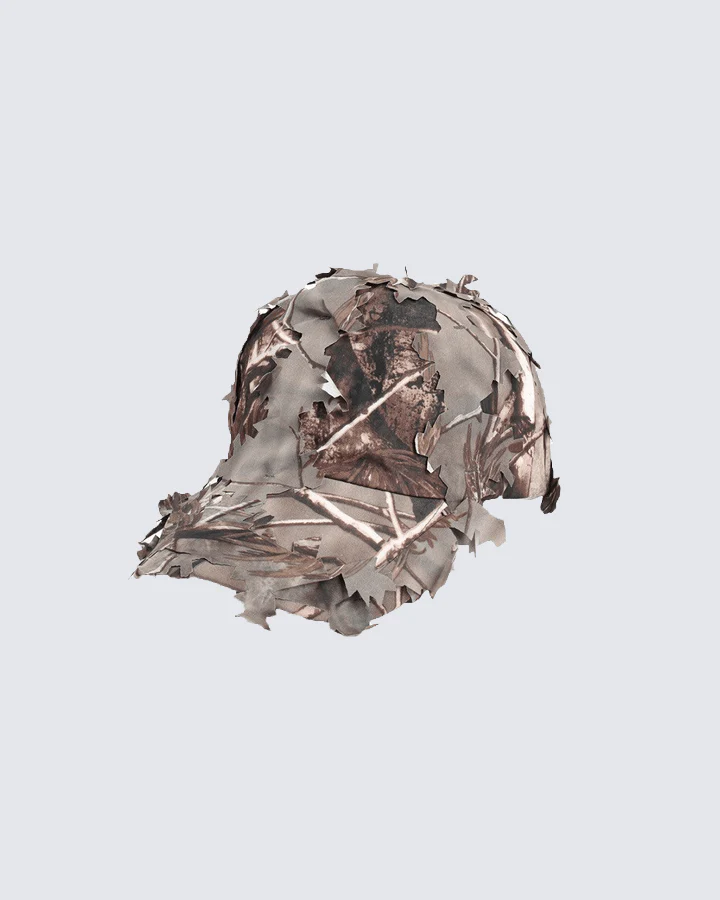 Camouflage Leaf Patterned Cap - Image 2