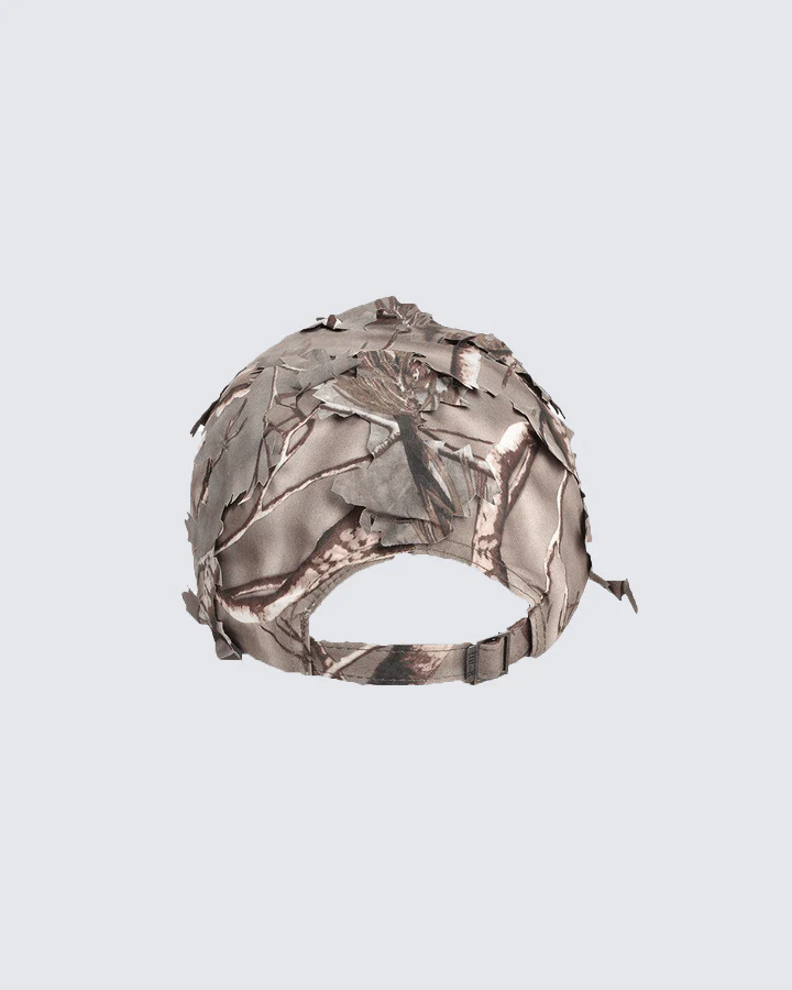 Camouflage Leaf Patterned Cap - Image 3
