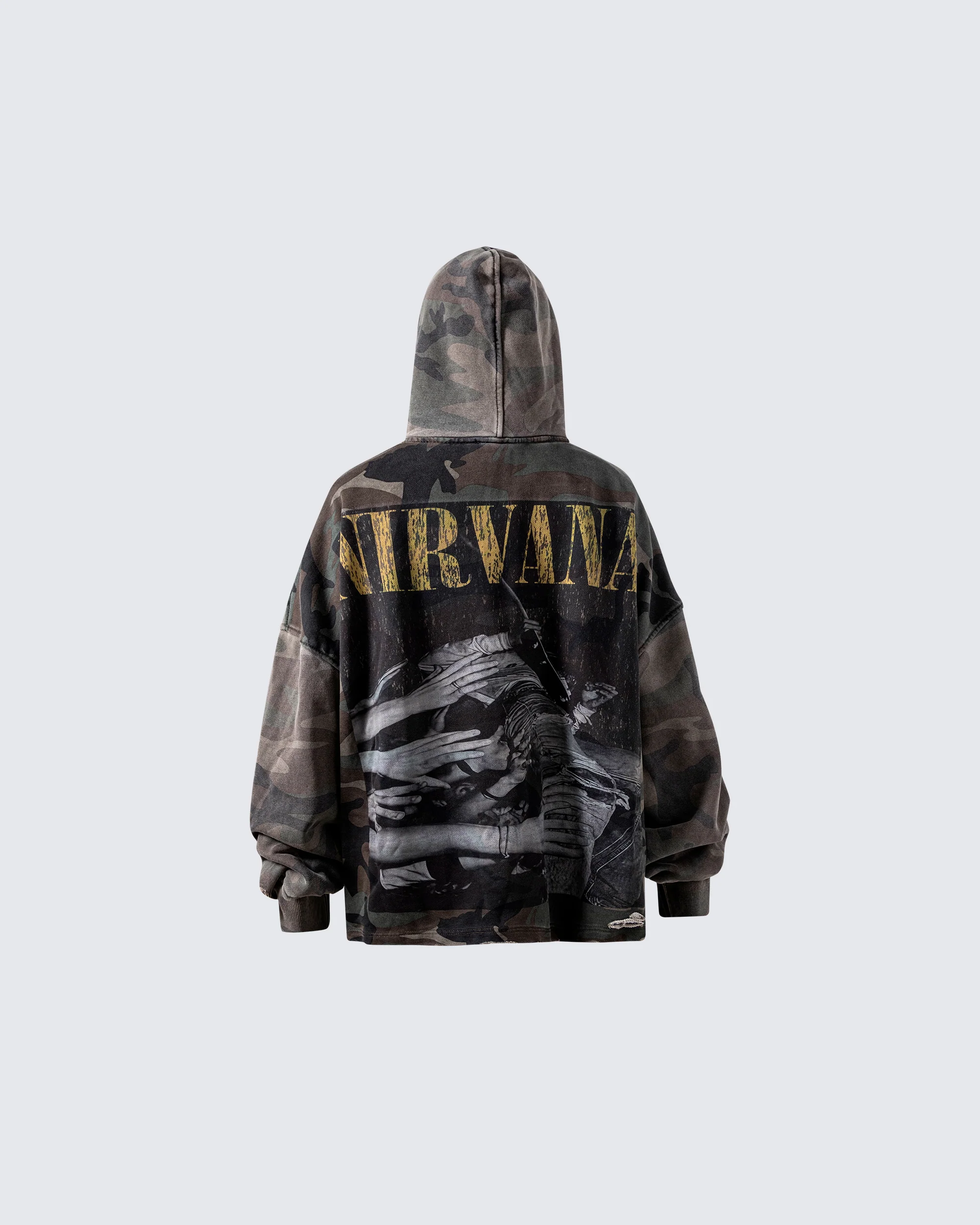 Camouflage Nirvana Graphic Hoodie - Image 3