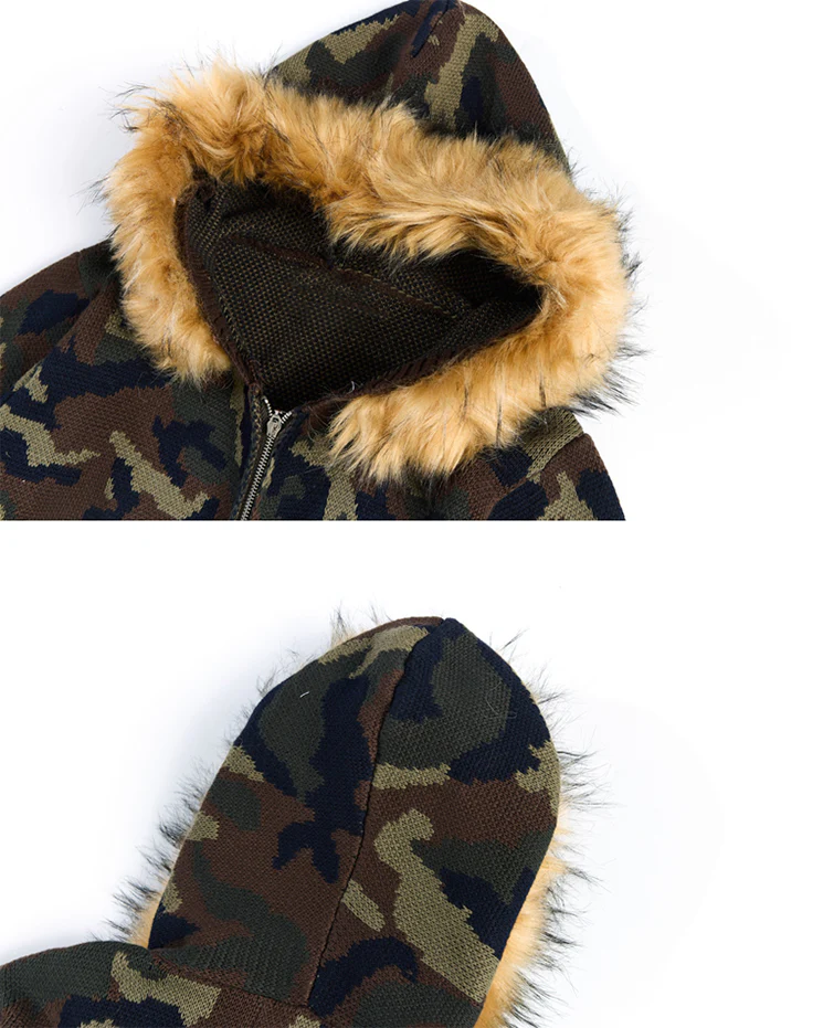 Camouflage Short Hooded Sweater - Image 4