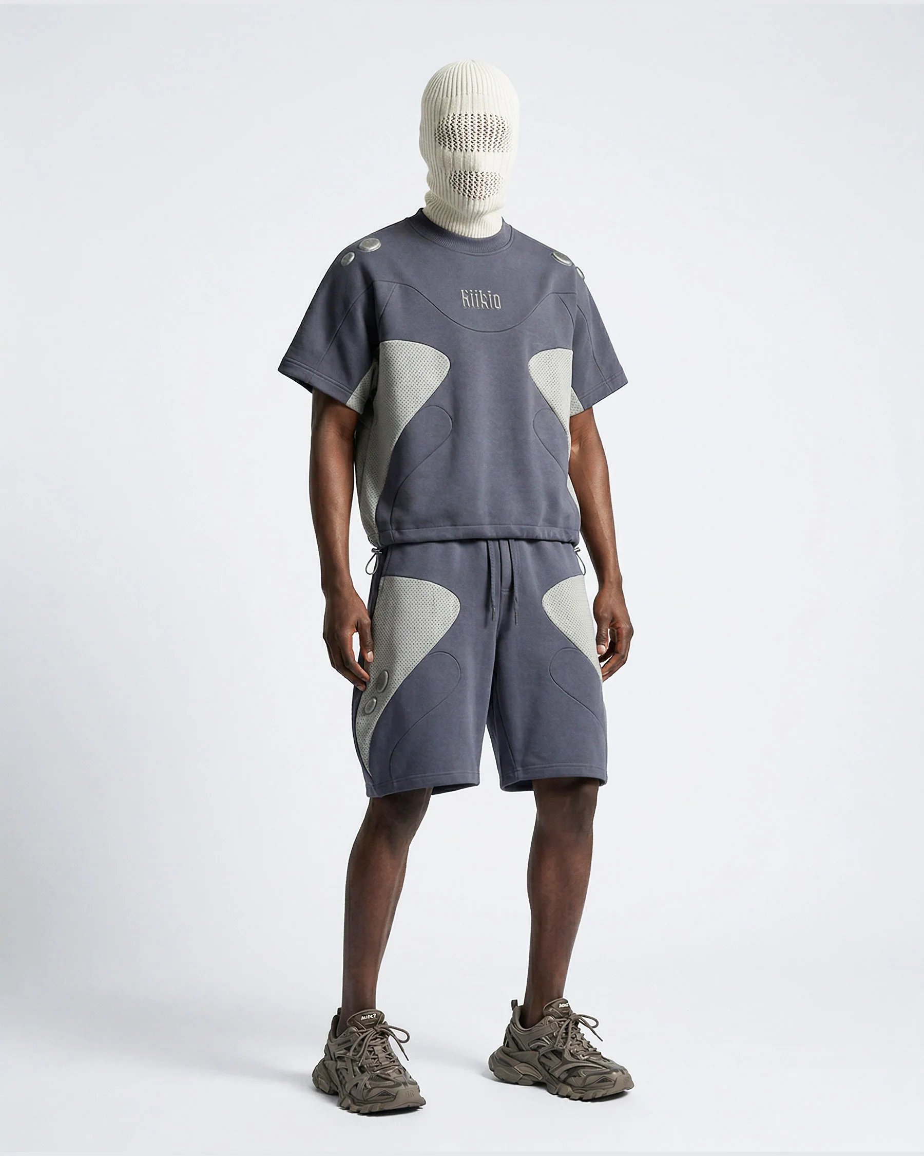 CLOUD-LIKE FLOATING-New Contrast Panel Tee - Image 2