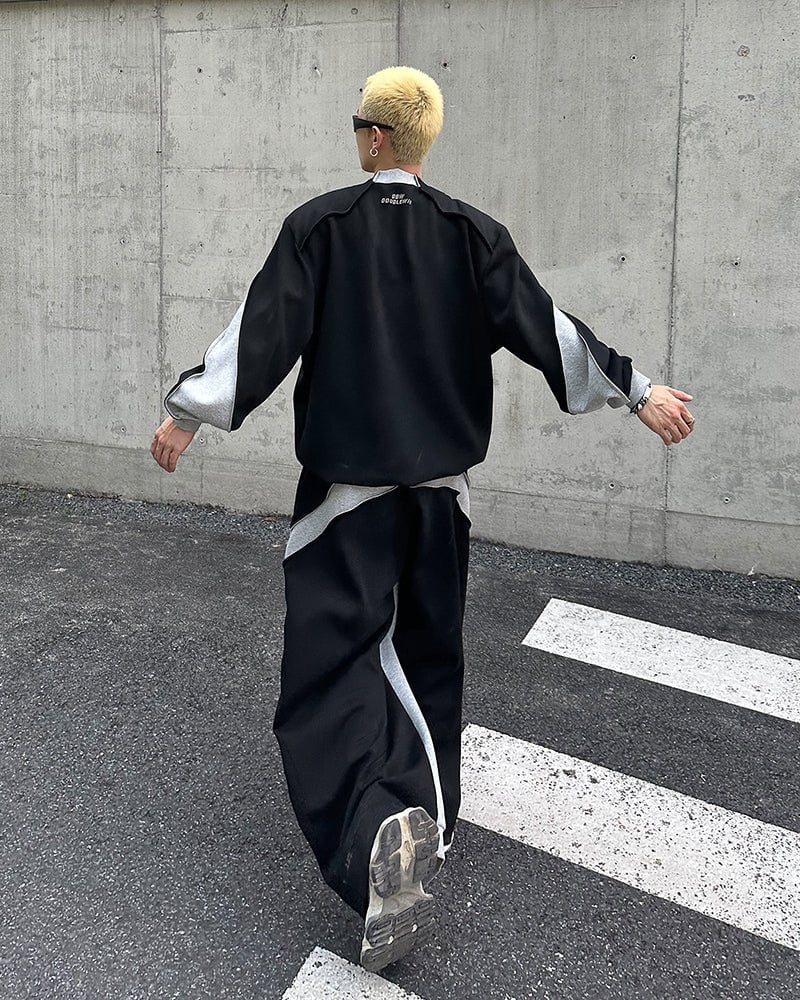Colorblock Deconstructed Air Layer Sweatpants - Image 8