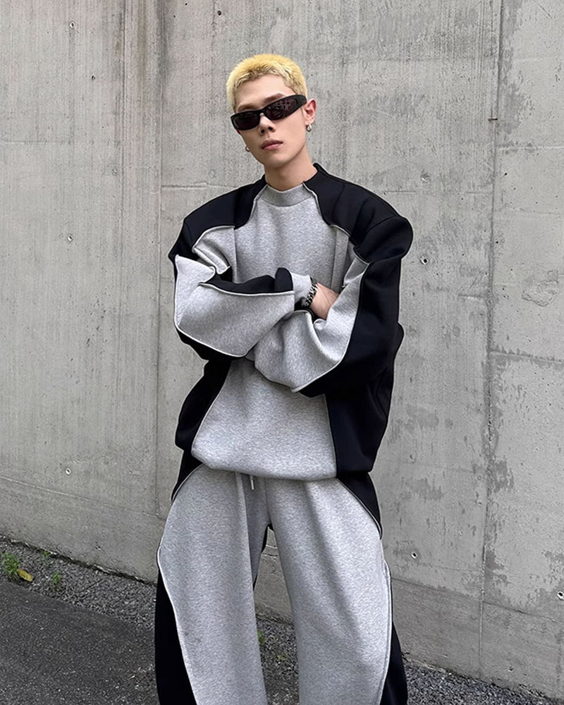 Colorblock Deconstructed Sweatshirt - Image 2
