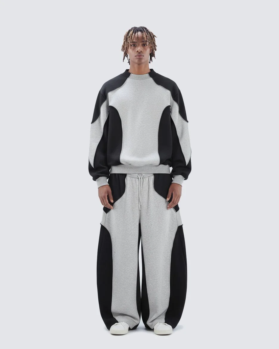 Colorblock Deconstructed Sweatshirt - Image 3
