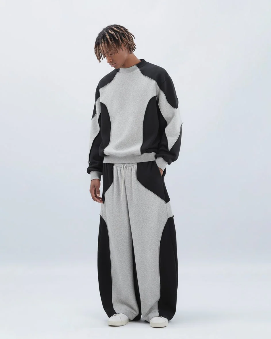 Colorblock Deconstructed Sweatshirt - Image 5