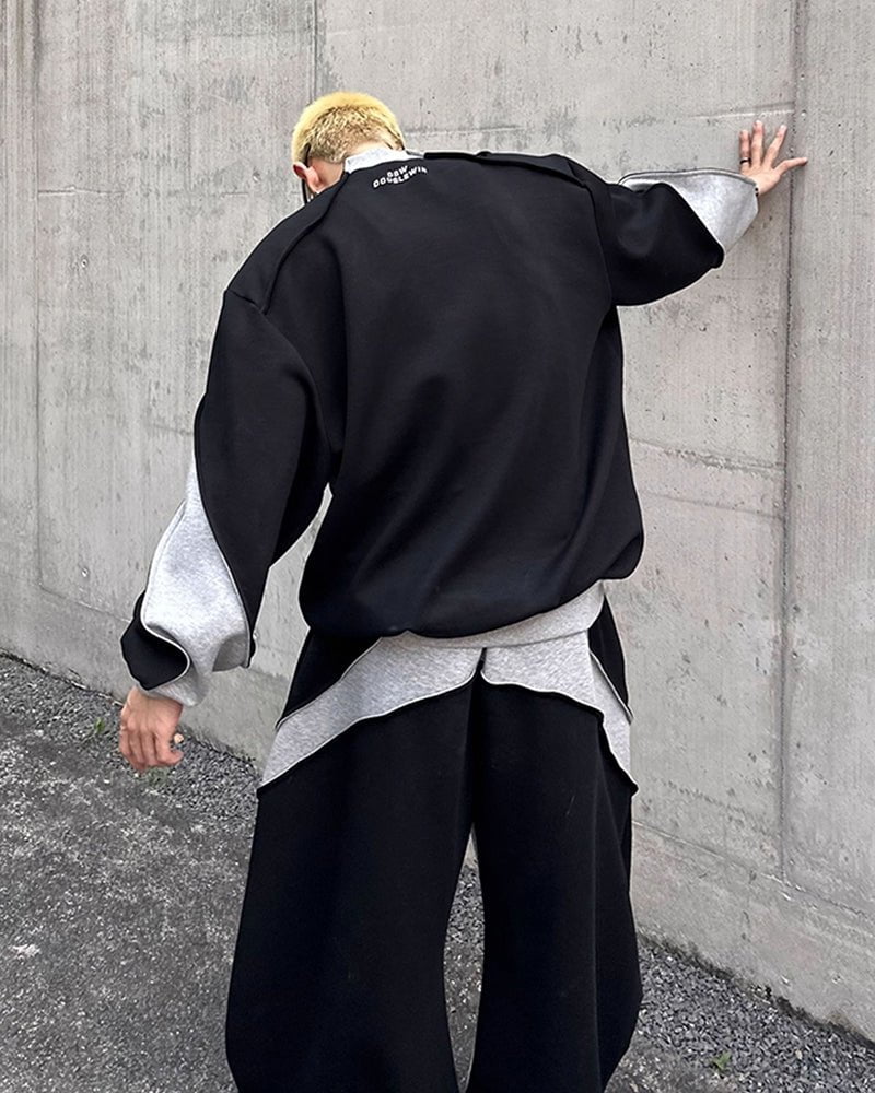 Colorblock Deconstructed Sweatshirt - Image 6