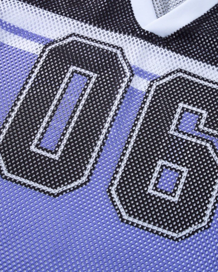 Colorblock Mesh Number 06 Football Jersey Tee - Image 7
