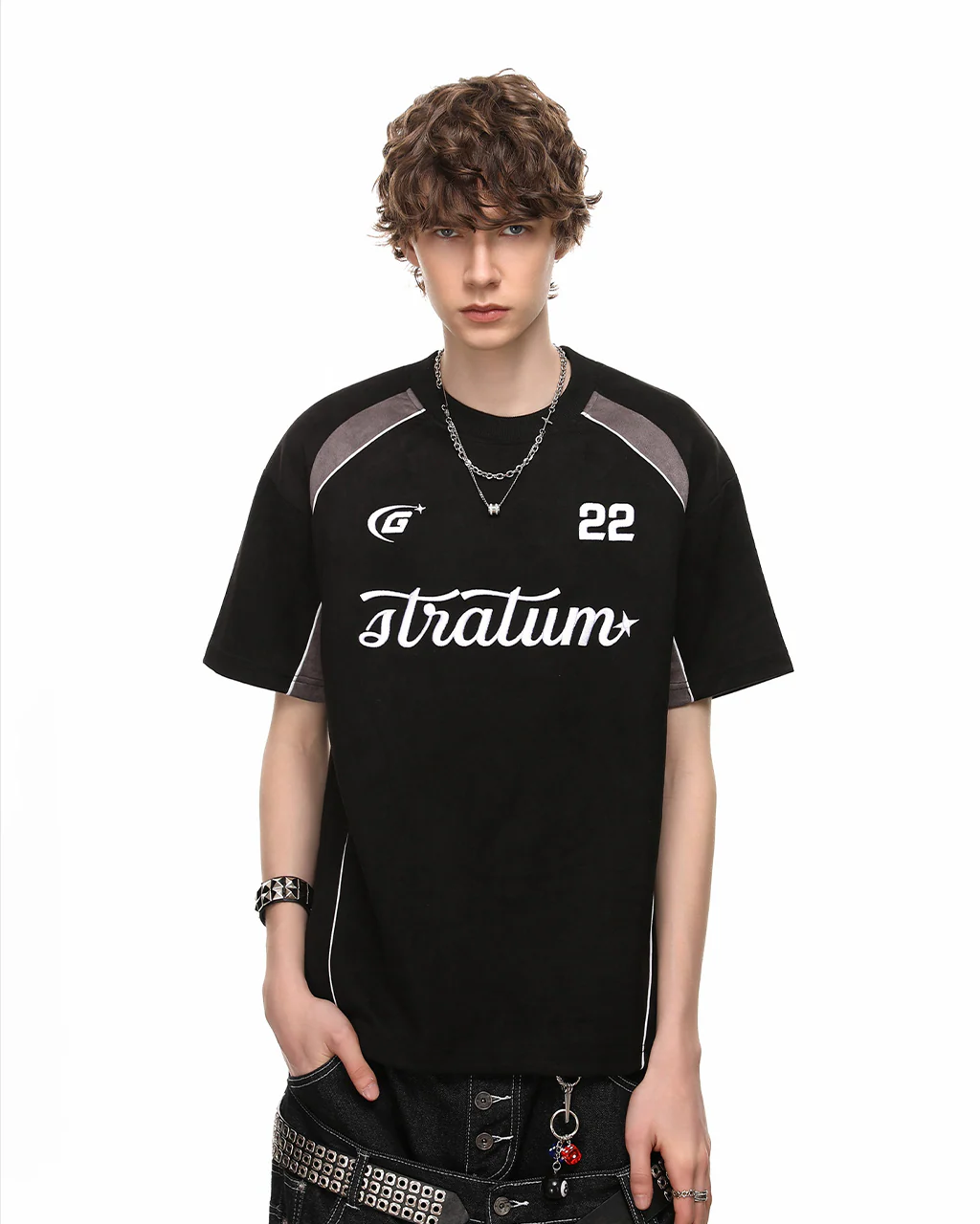 Contrast Panel Number Jersey T-Shirt - Image 2