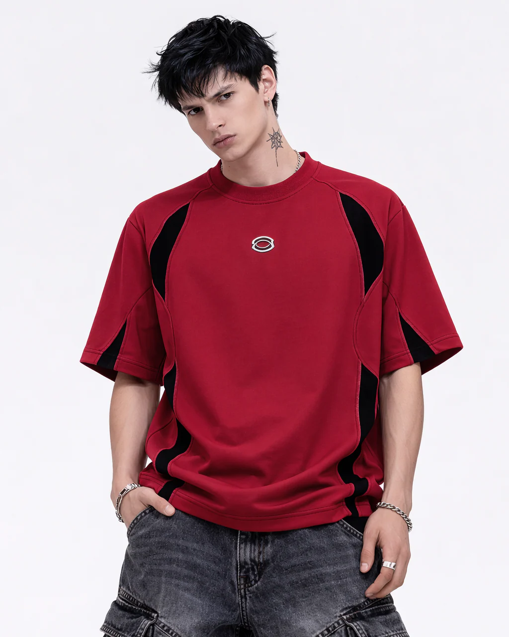 Contrast Panel Sport T-Shirt - Image 2
