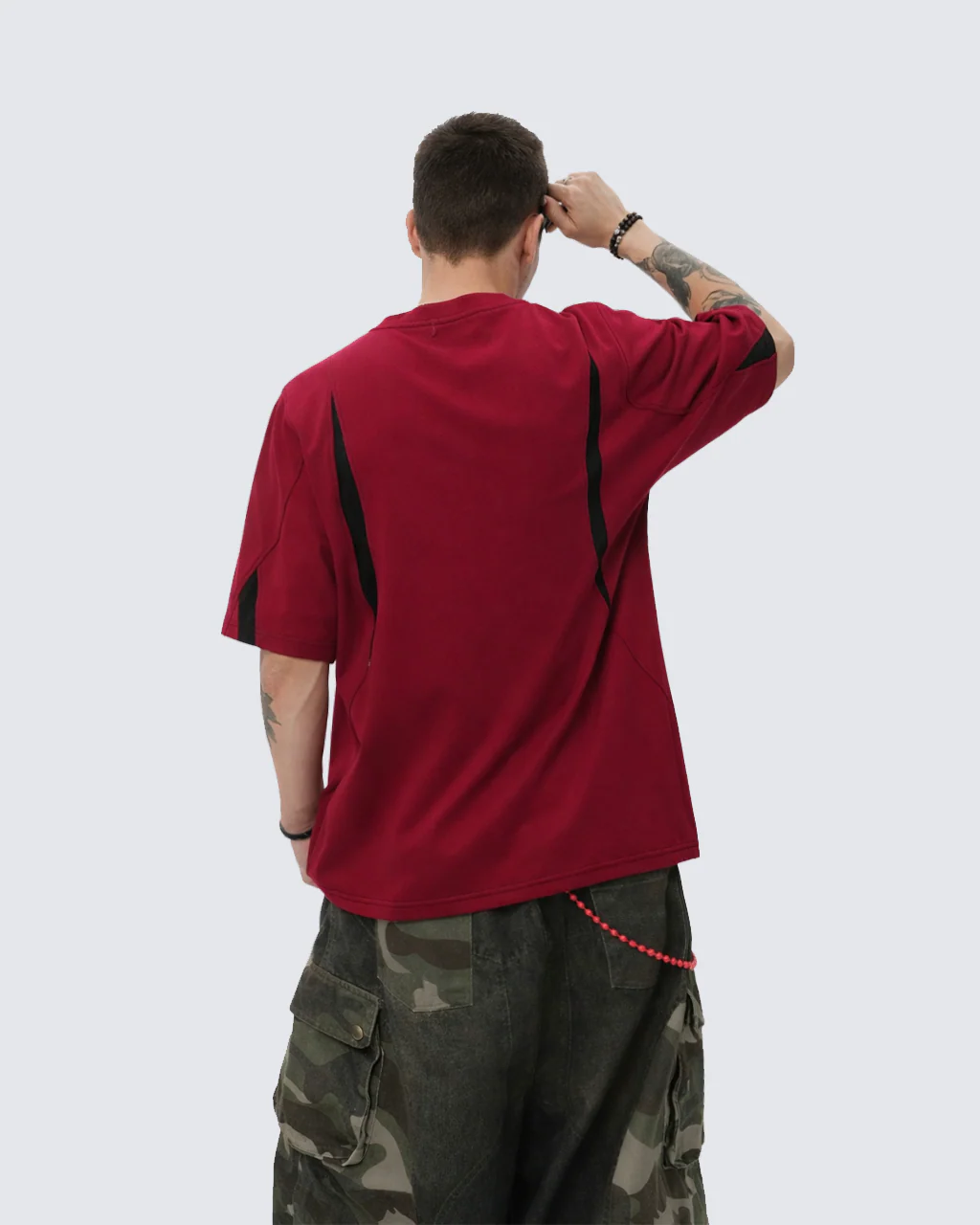 Contrast Panel Sport T-Shirt - Image 3
