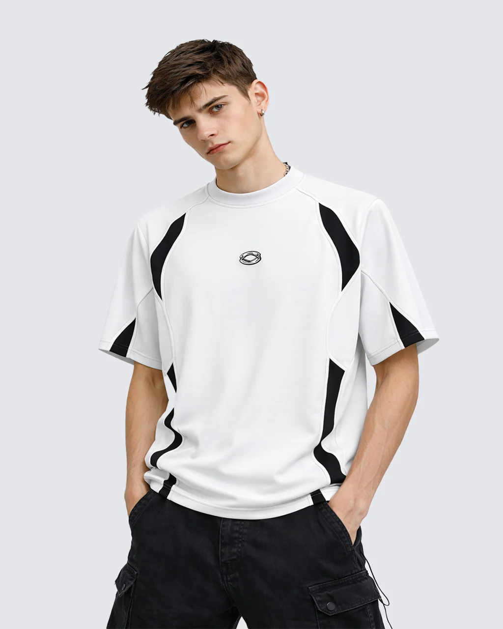 Contrast Panel Sport T-Shirt - Image 8