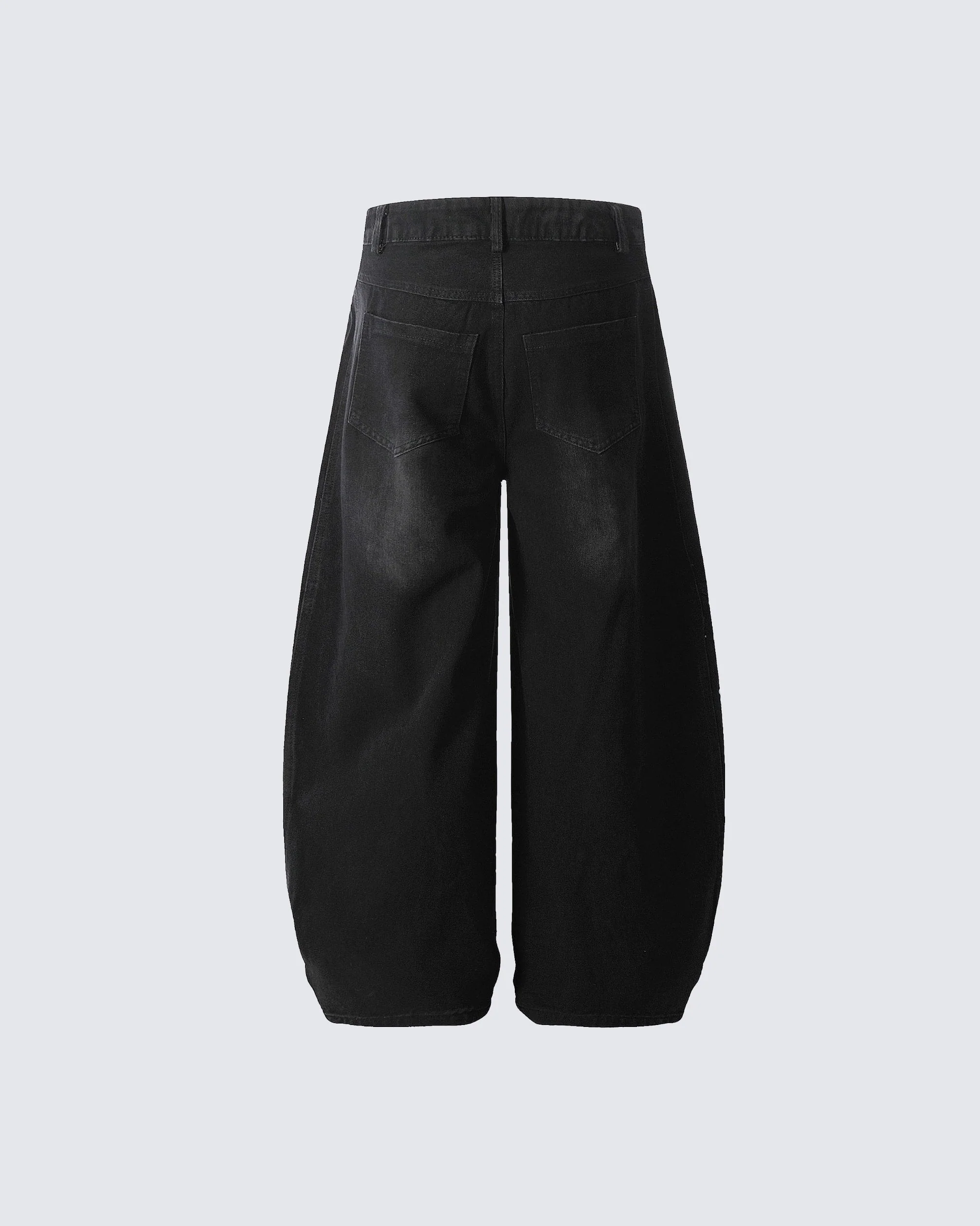 Contrast Striped Wide-Leg Denim Pants - Image 6