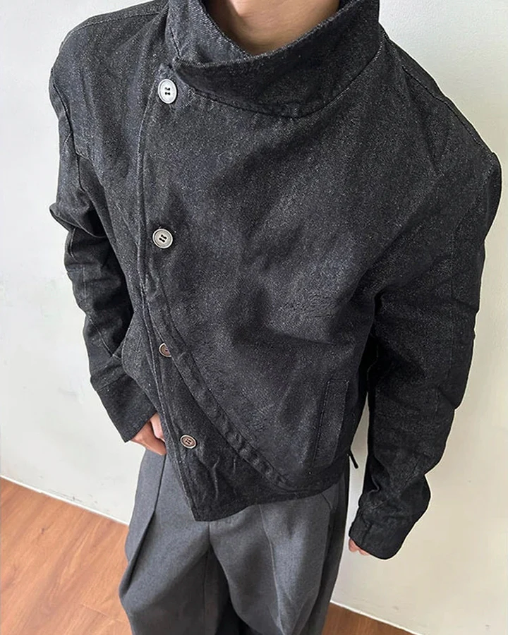 Cool Rugged Dual-Wear Raw Denim Jacket - Image 2