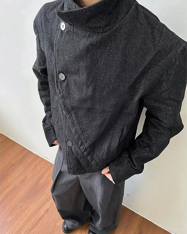 Cool Rugged Dual-Wear Raw Denim Jacket - Image 3