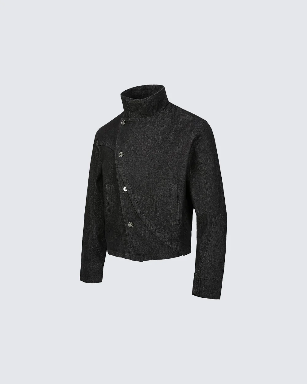 Cool Rugged Dual-Wear Raw Denim Jacket - Image 4