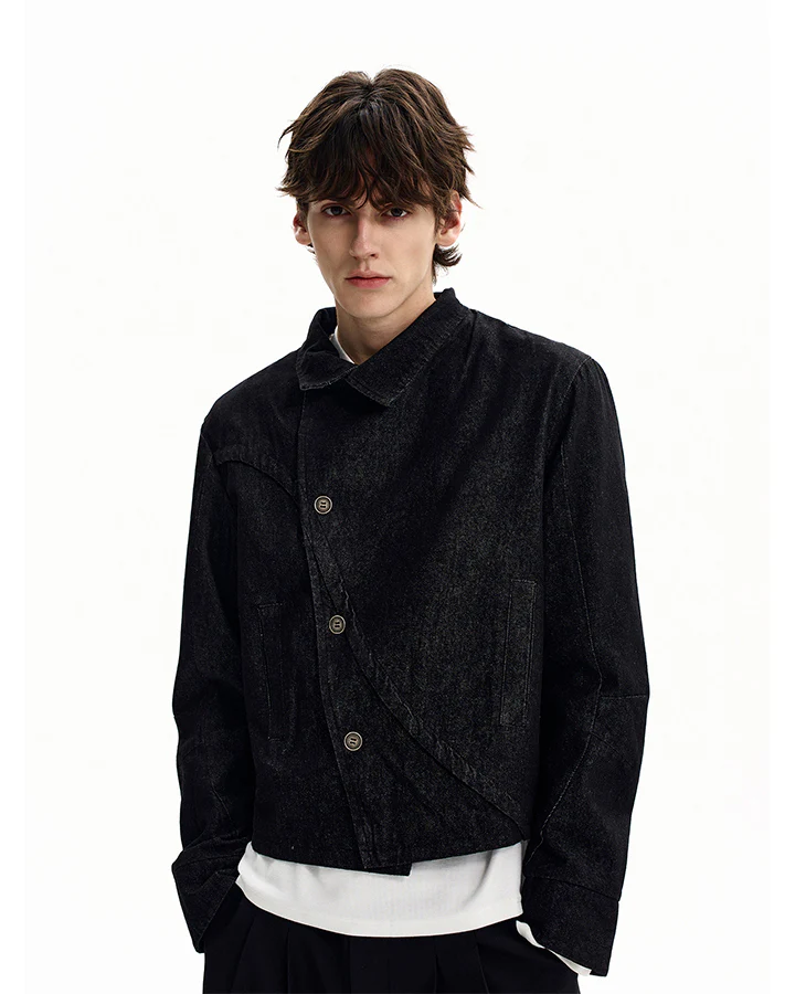 Cool Rugged Dual-Wear Raw Denim Jacket - Image 5