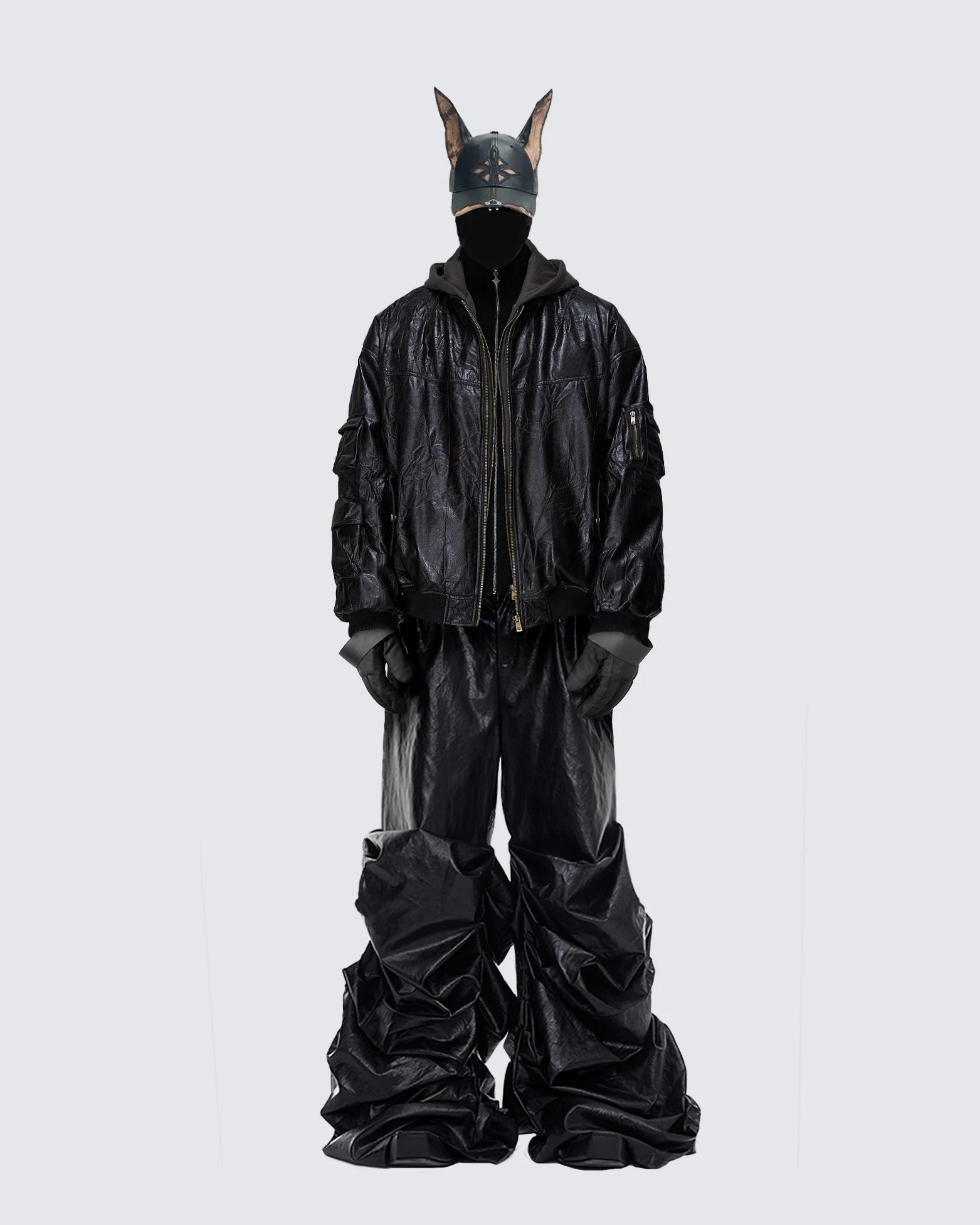 Doberman Ear Leather Cap - Image 2