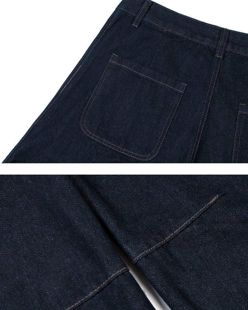 Dark Blade Pants - Wide-Leg Curved Denim - Image 11