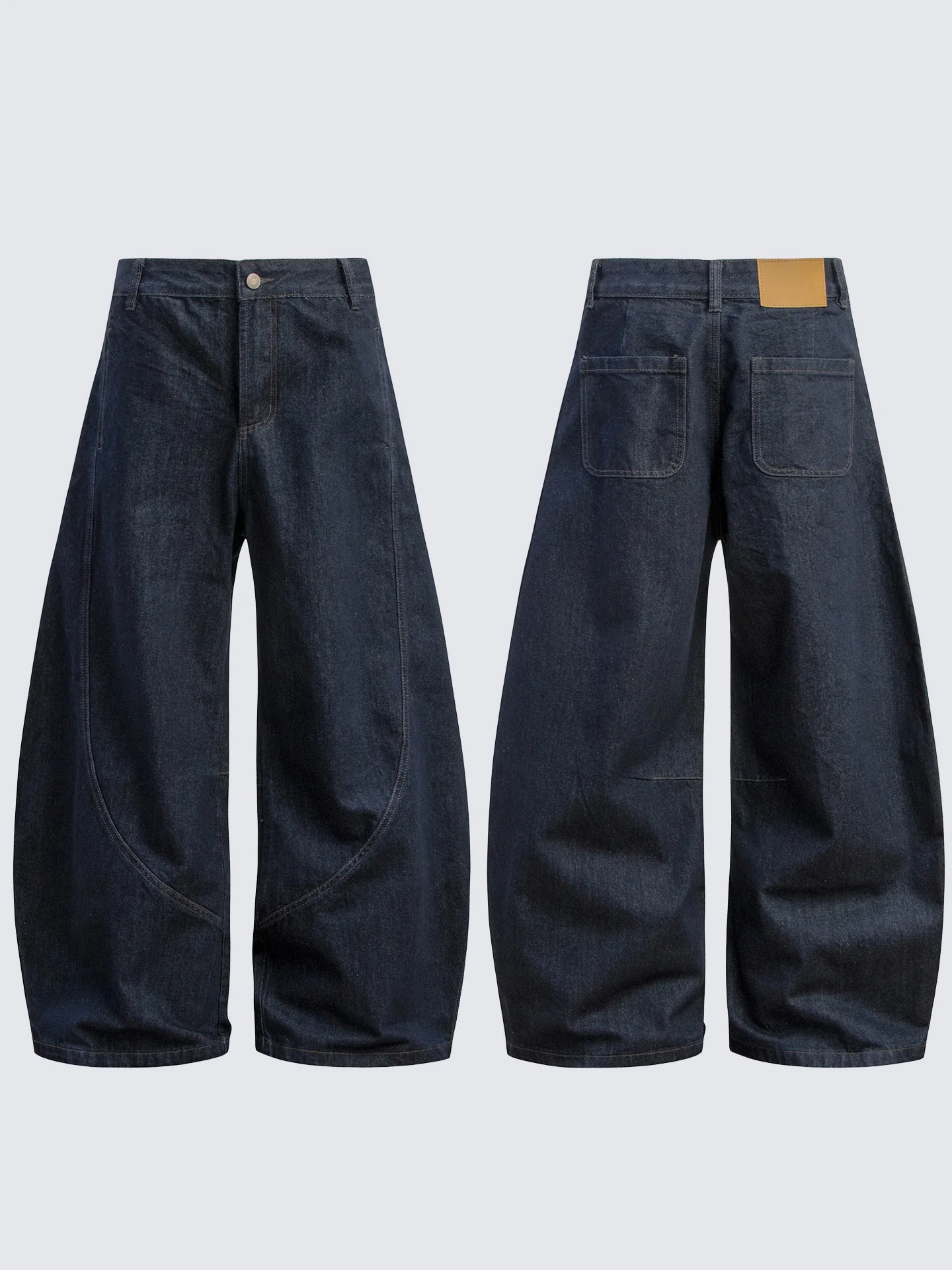 Dark Blade Pants - Wide-Leg Curved Denim - Image 7