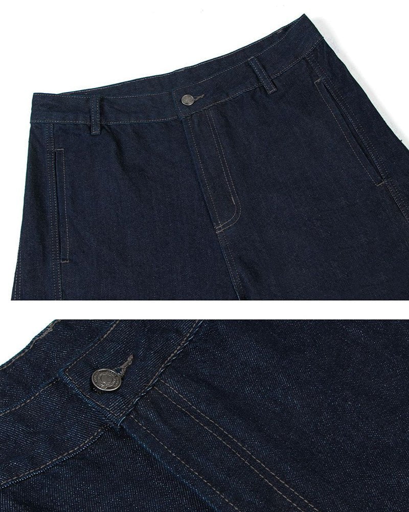 Dark Blade Pants - Wide-Leg Curved Denim - Image 9