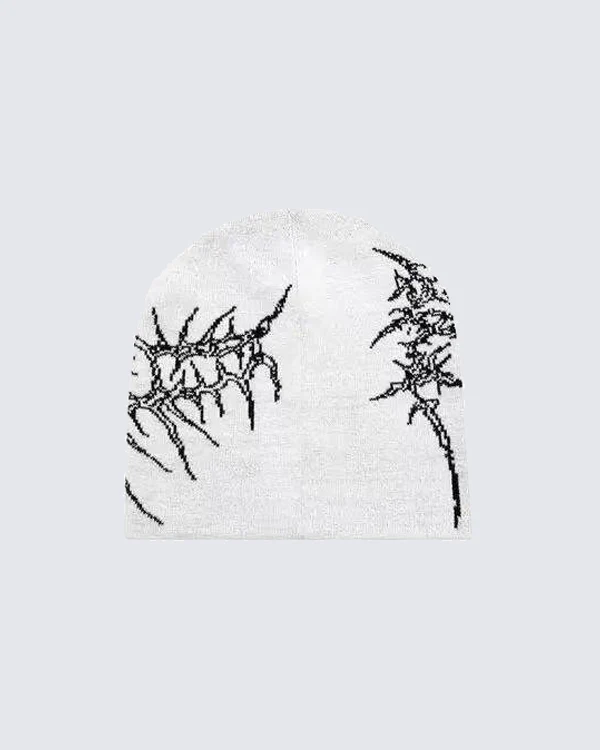 Dark Gothic Skeleton Letter Beanie - Image 3