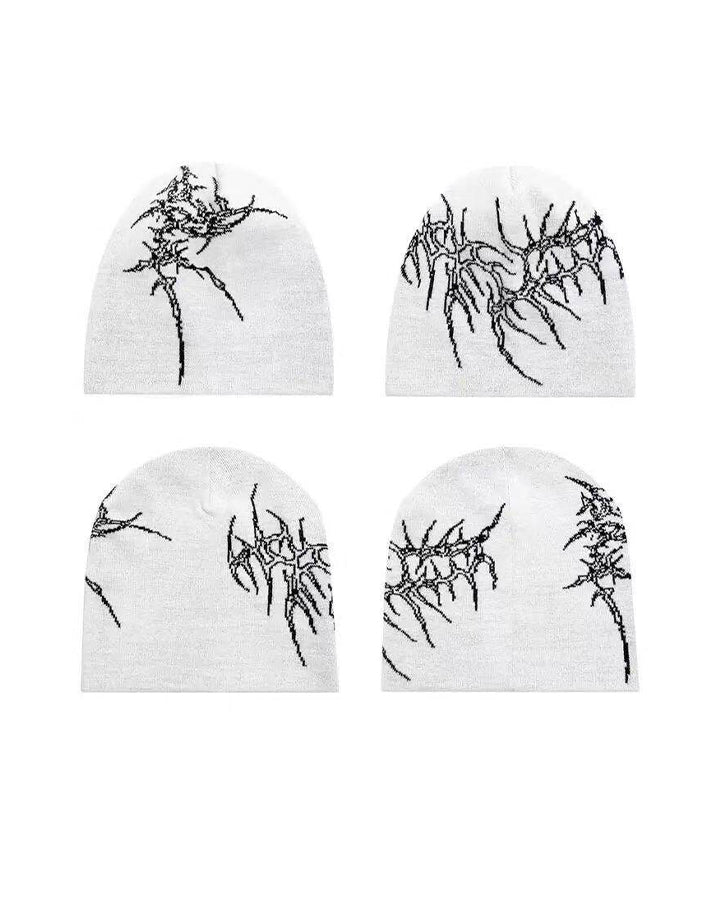 Dark Gothic Skeleton Letter Beanie - Image 7
