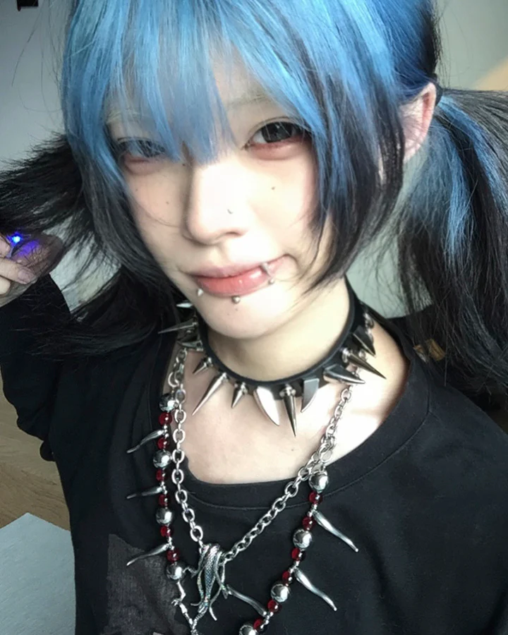 Dark Niche Punk Studded Choker - Image 3