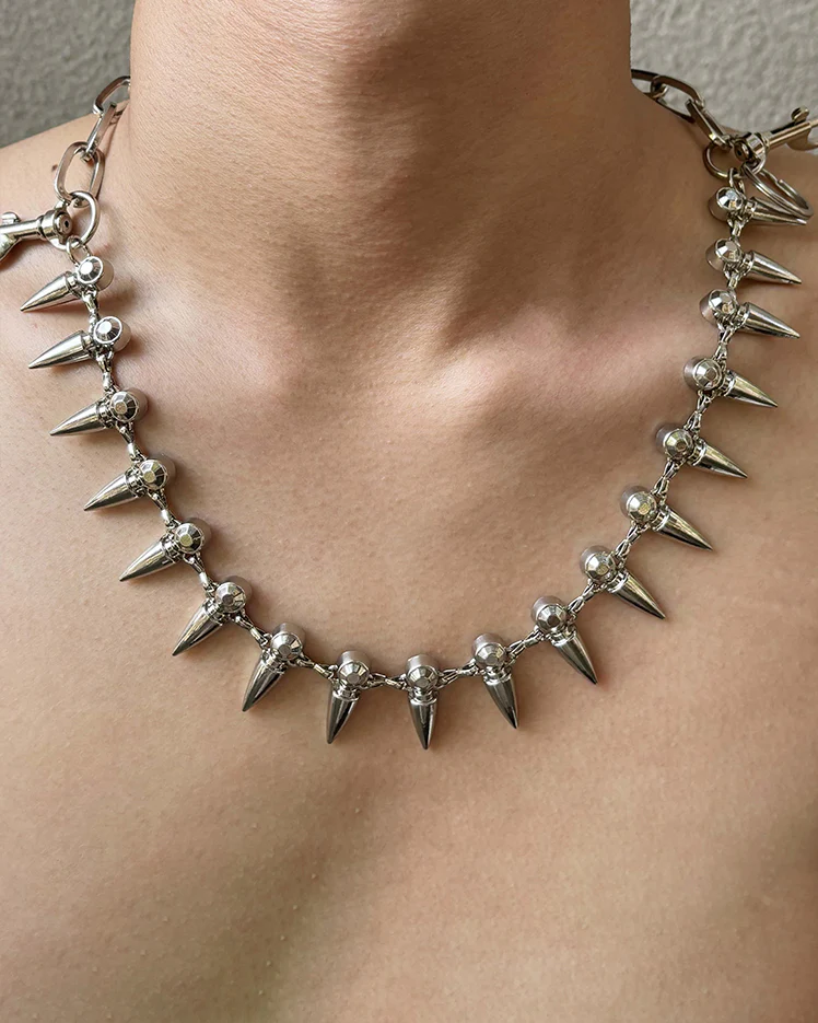 Dark Punk Metal Bullet Pants Chain & Necklace - Image 2