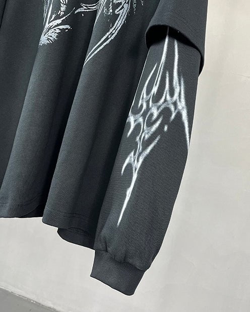 Dark Wings Unleashed · Layered Long-Sleeve Tee - Image 7