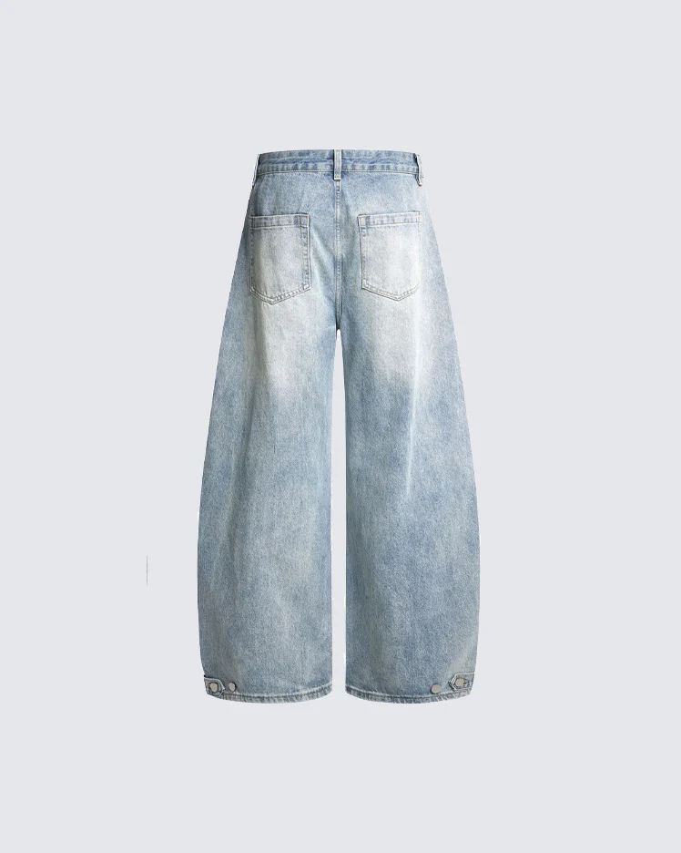 Deconstructed Cat-Whisker Curved Denim Pants - Image 6