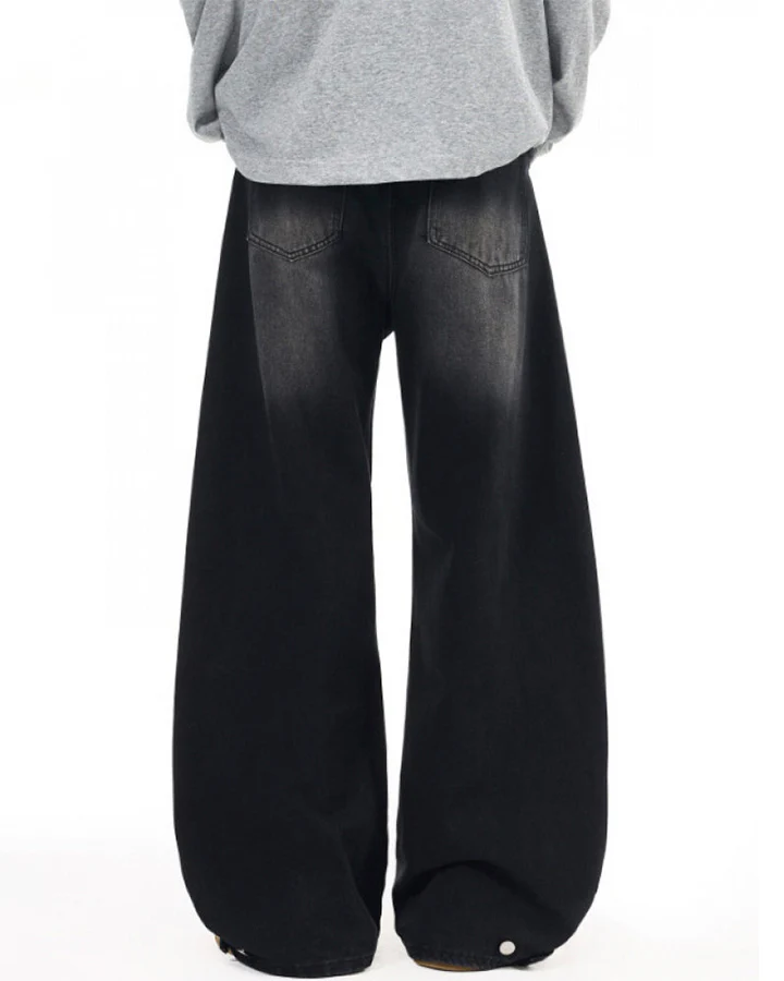 Deconstructed Cat-Whisker Curved Denim Pants - Image 9
