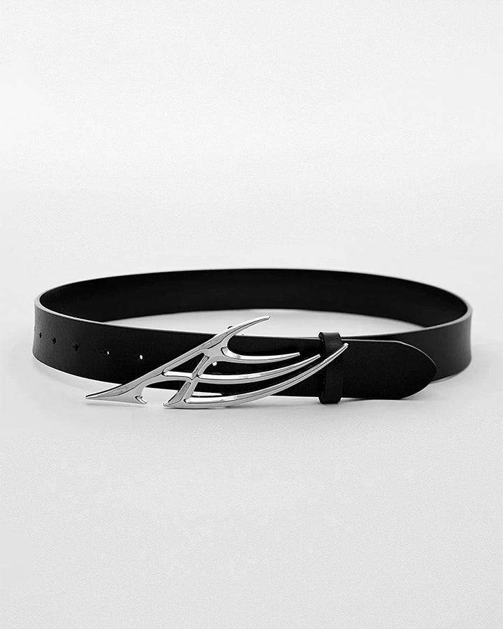 Deconstructed Thorn Unisex Leather Belt - Image 3