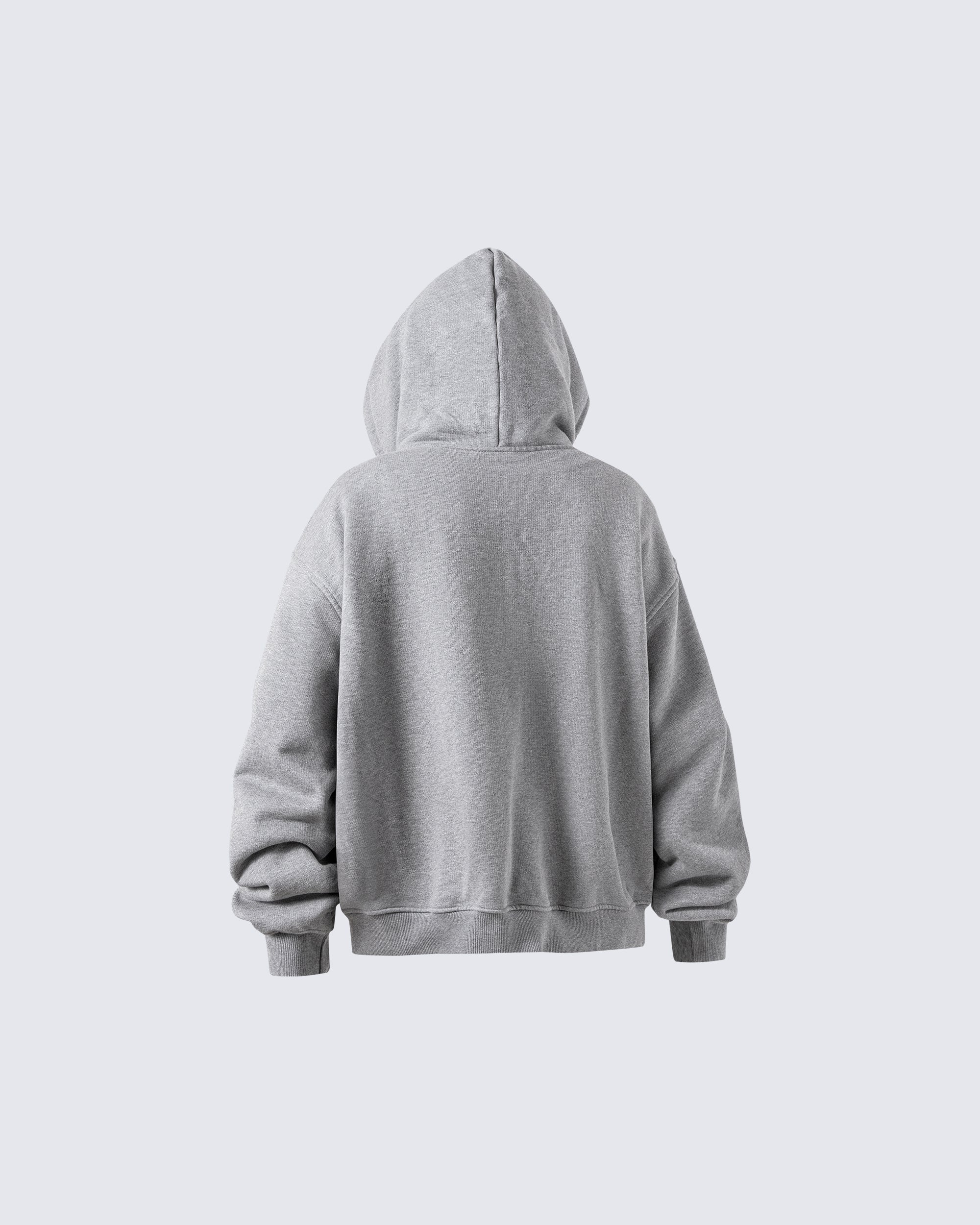 Design Contrast Patchwork Hooded Sweatshirt - Image 2