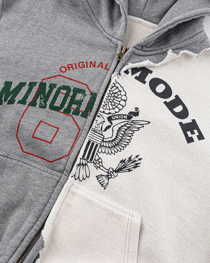Design Contrast Patchwork Hooded Sweatshirt - Image 4