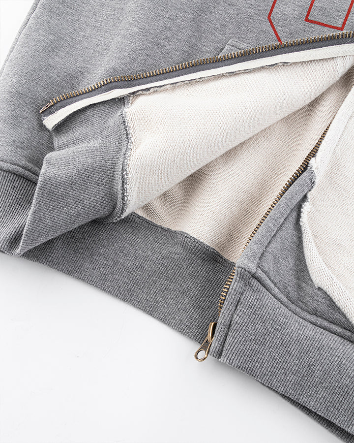Design Contrast Patchwork Hooded Sweatshirt - Image 6