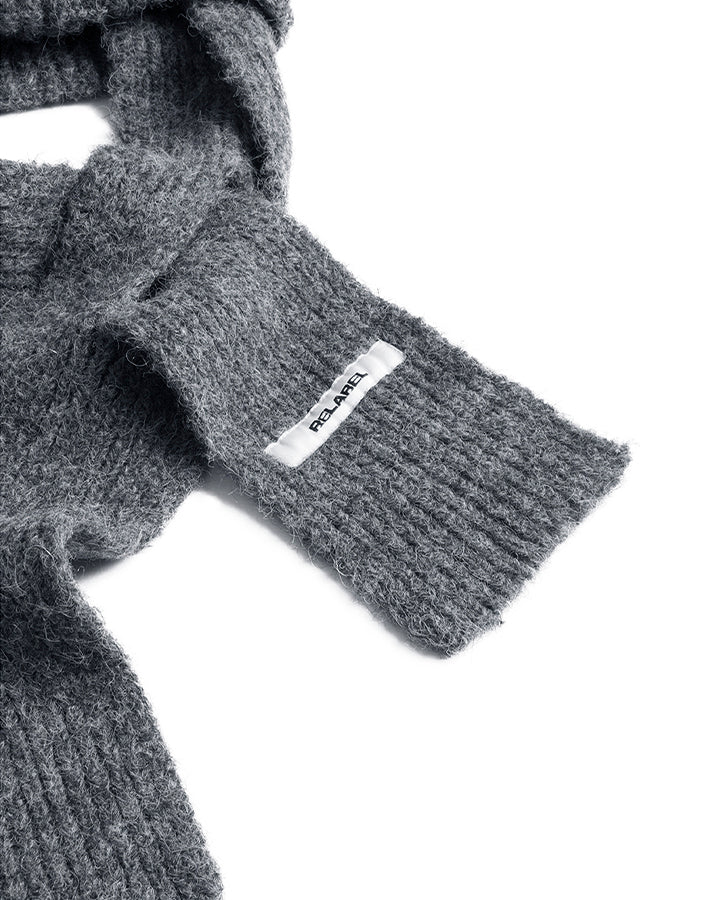 Detachable Towel Knit Wool Beanie Scarf - Image 10