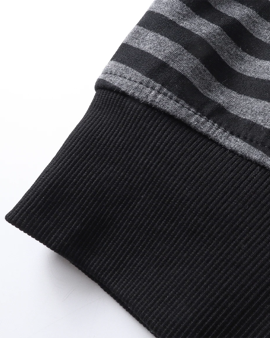 Devil-Horn Striped Hooded Jacket - Image 6