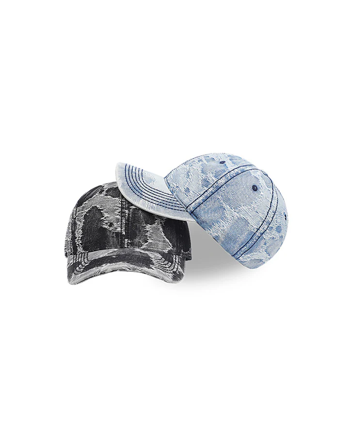 Distressed Denim Baseball Cap - Image 2