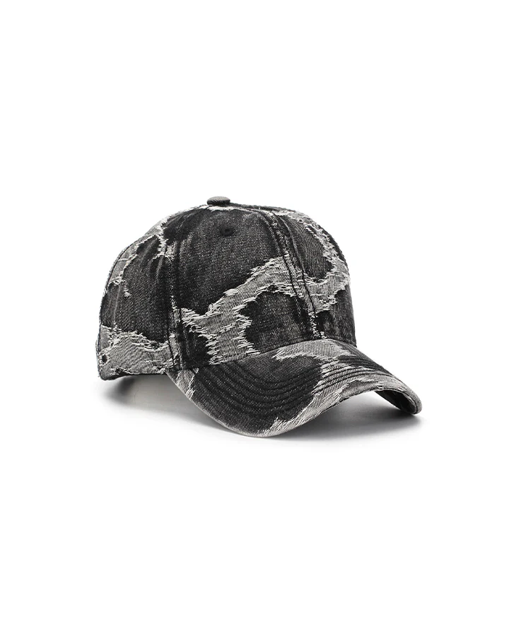 Distressed Denim Baseball Cap - Image 3