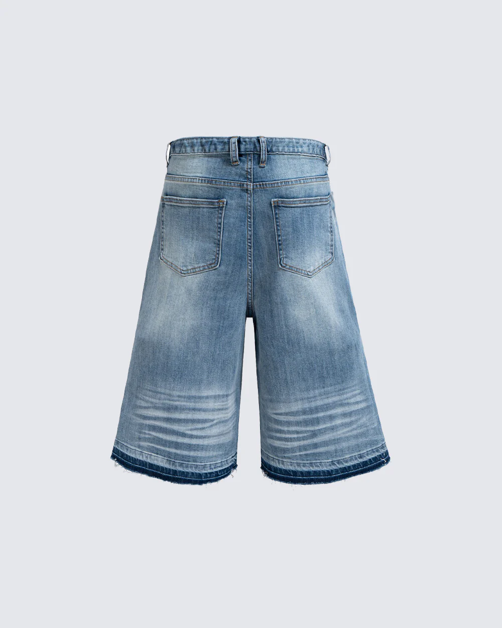 Distressed Denim Cropped New Shorts - Image 3
