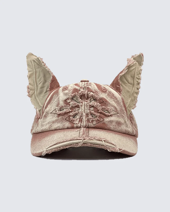 Distressed Denim Ear Cap - Image 2