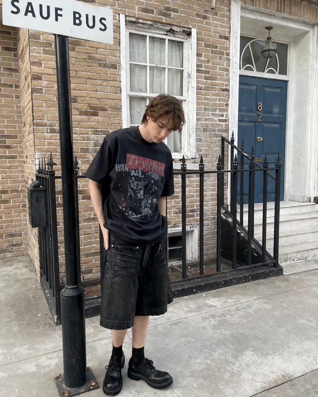 Distressed Graphic Print T-Shirt - Image 2