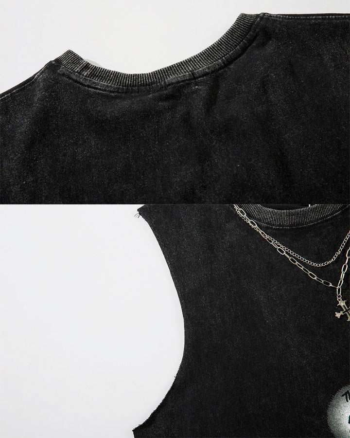 Distressed Graphic Street Sleeveless Tank - Image 5