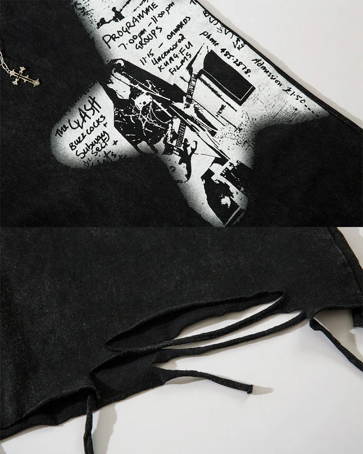 Distressed Graphic Street Sleeveless Tank - Image 7