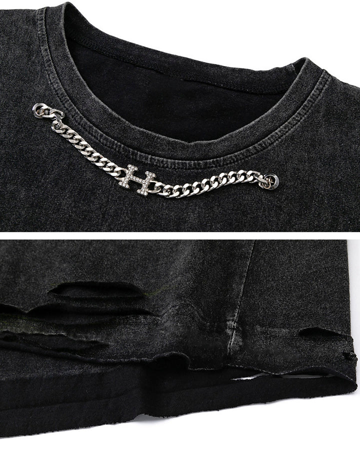 Distressed Hip-Hop Sleeveless Tank - Image 4