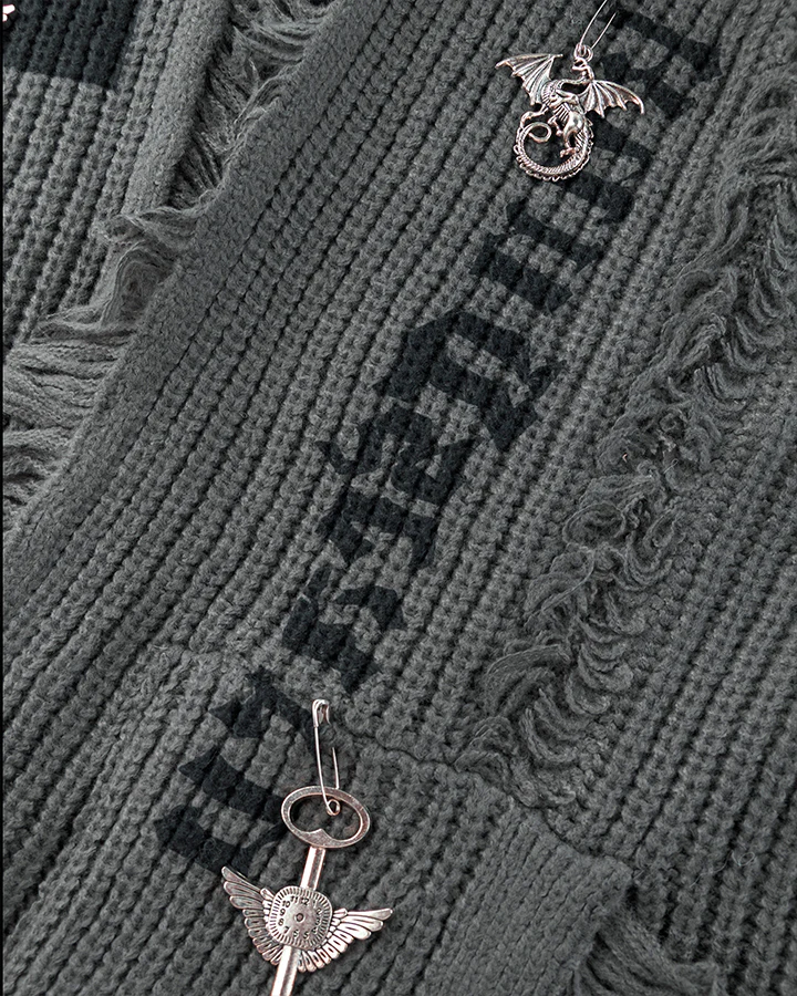 Distressed Knit Open-Front Cardigan - Image 6