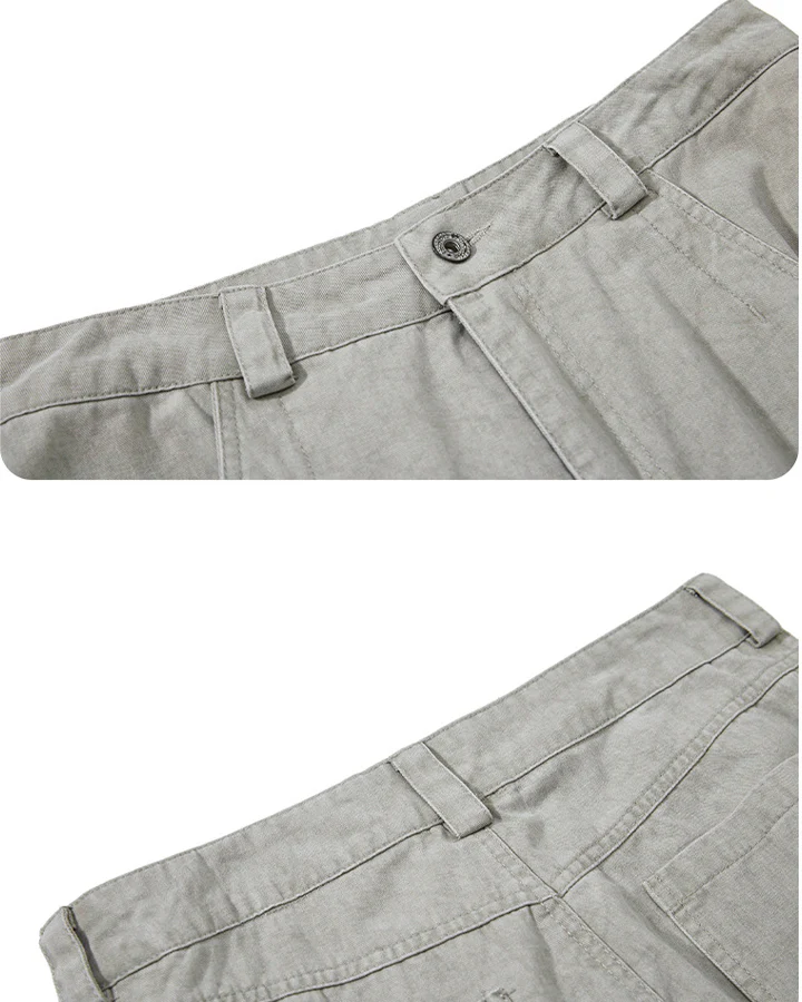 Distressed Panel Wide-Leg Denim Pants - Image 10