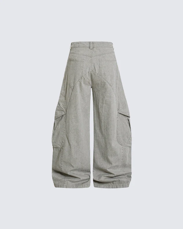 Distressed Panel Wide-Leg Denim Pants - Image 8