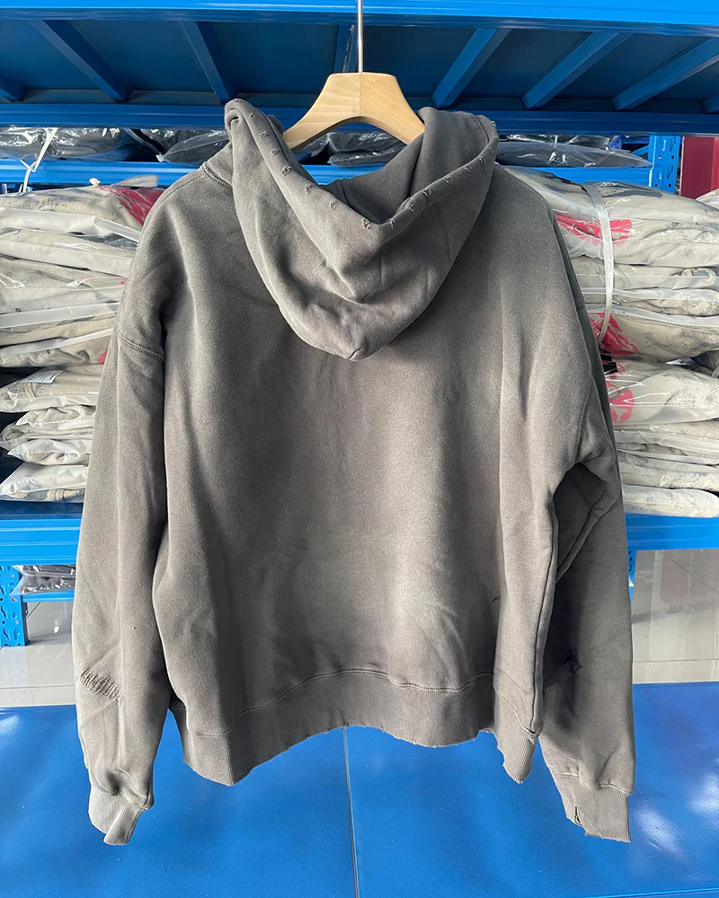 Distressed Printed Pullover Hoodie - Image 7